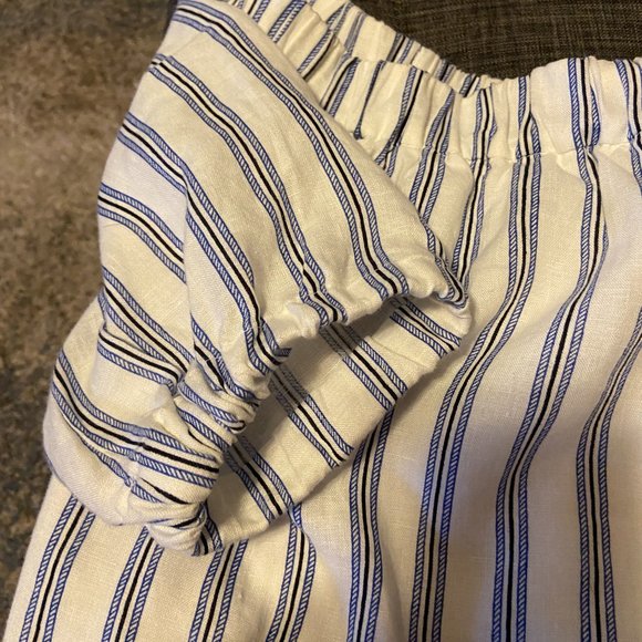 Michael Kors Off the Shoulder Striped Linen Dress - Picture 4 of 5